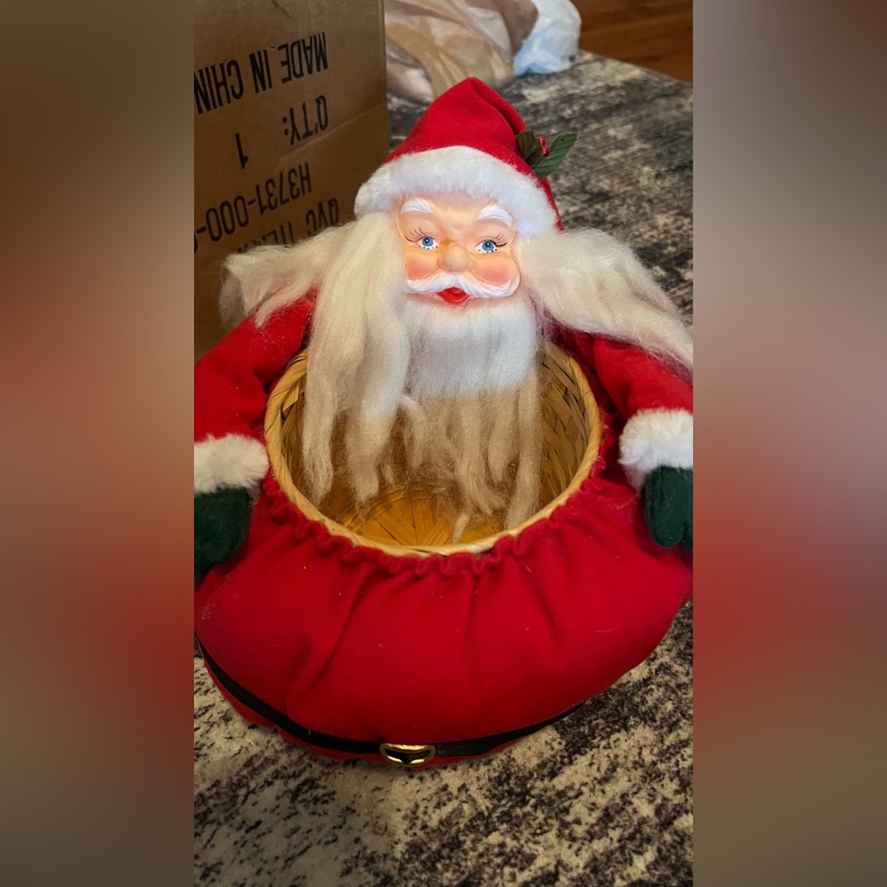 Festive Santa Basket with Red Outfit
